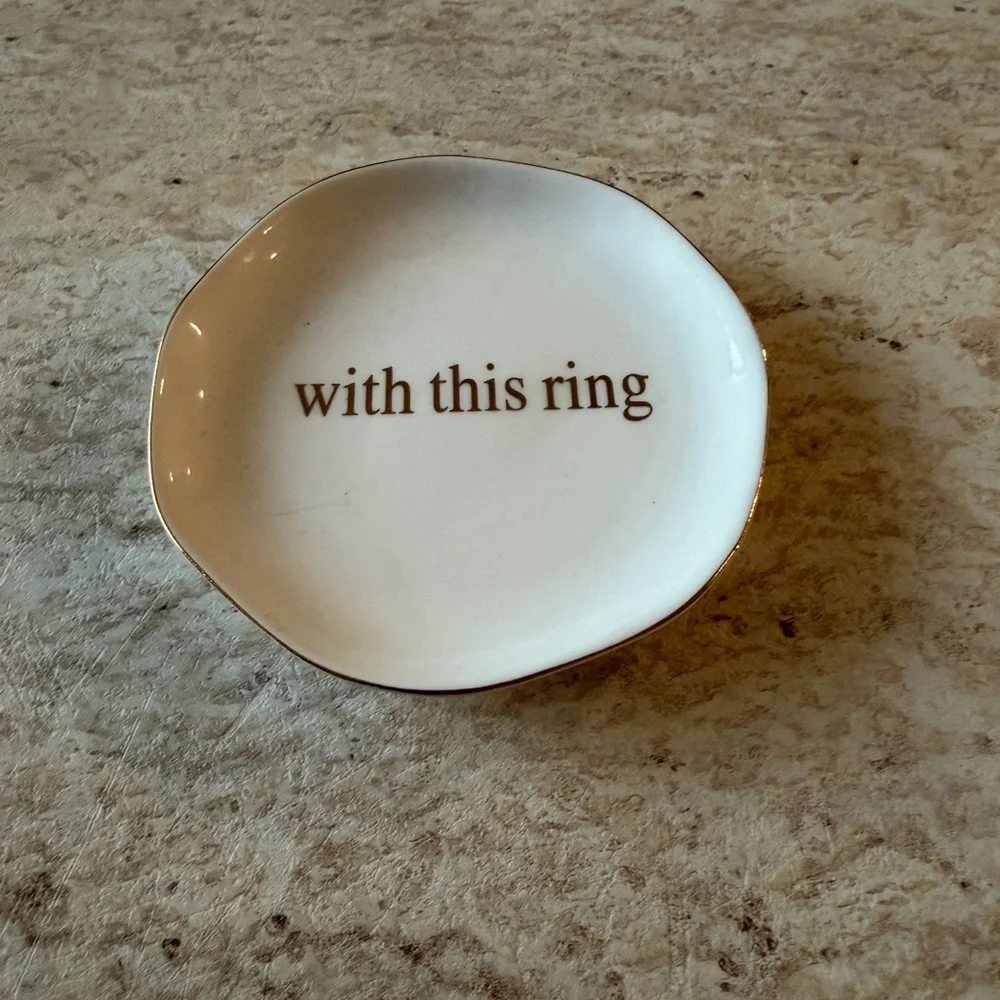 White Ceramic Ring Dish